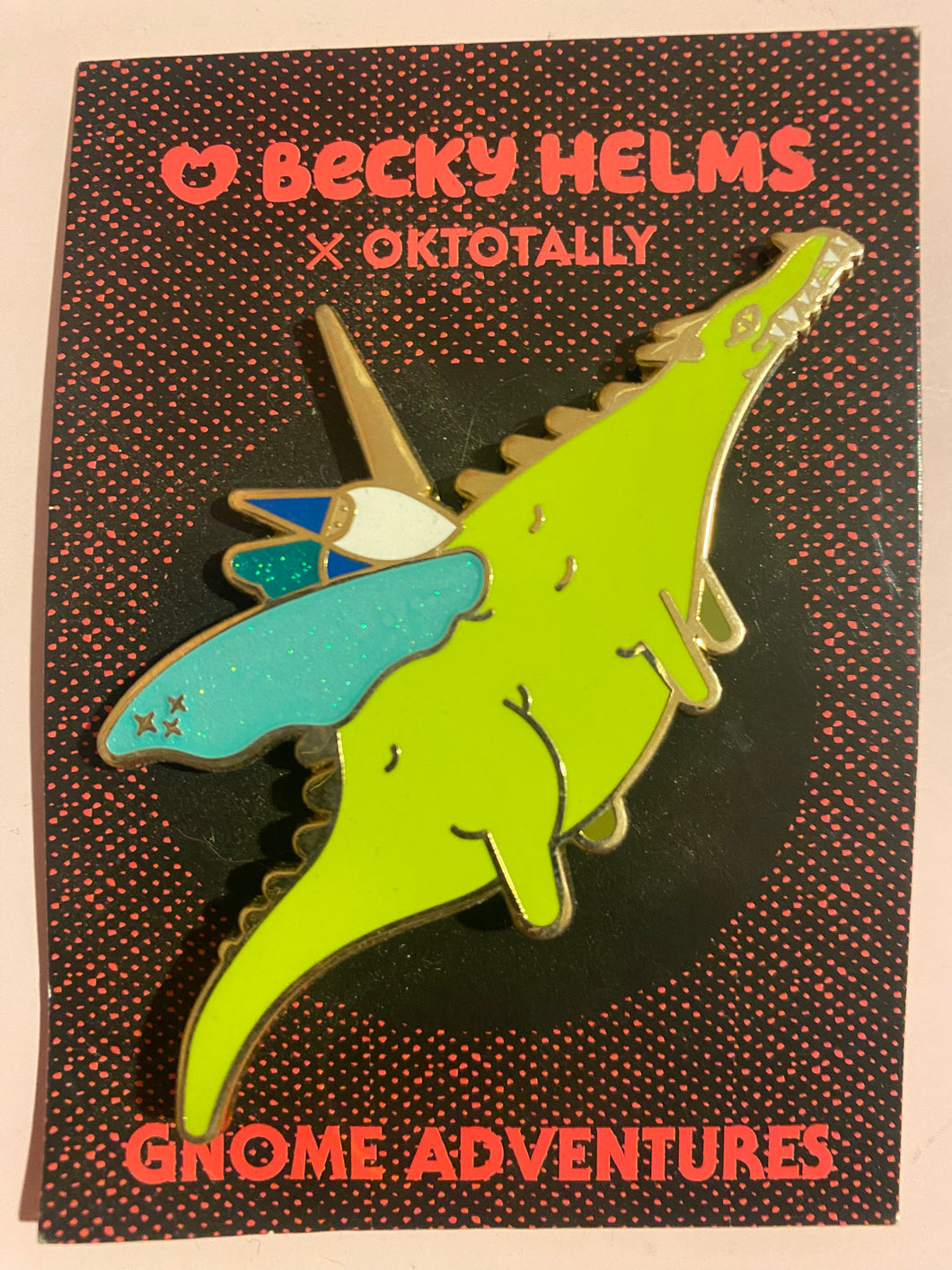 Gnome Dragon Rider Enamel Pin
