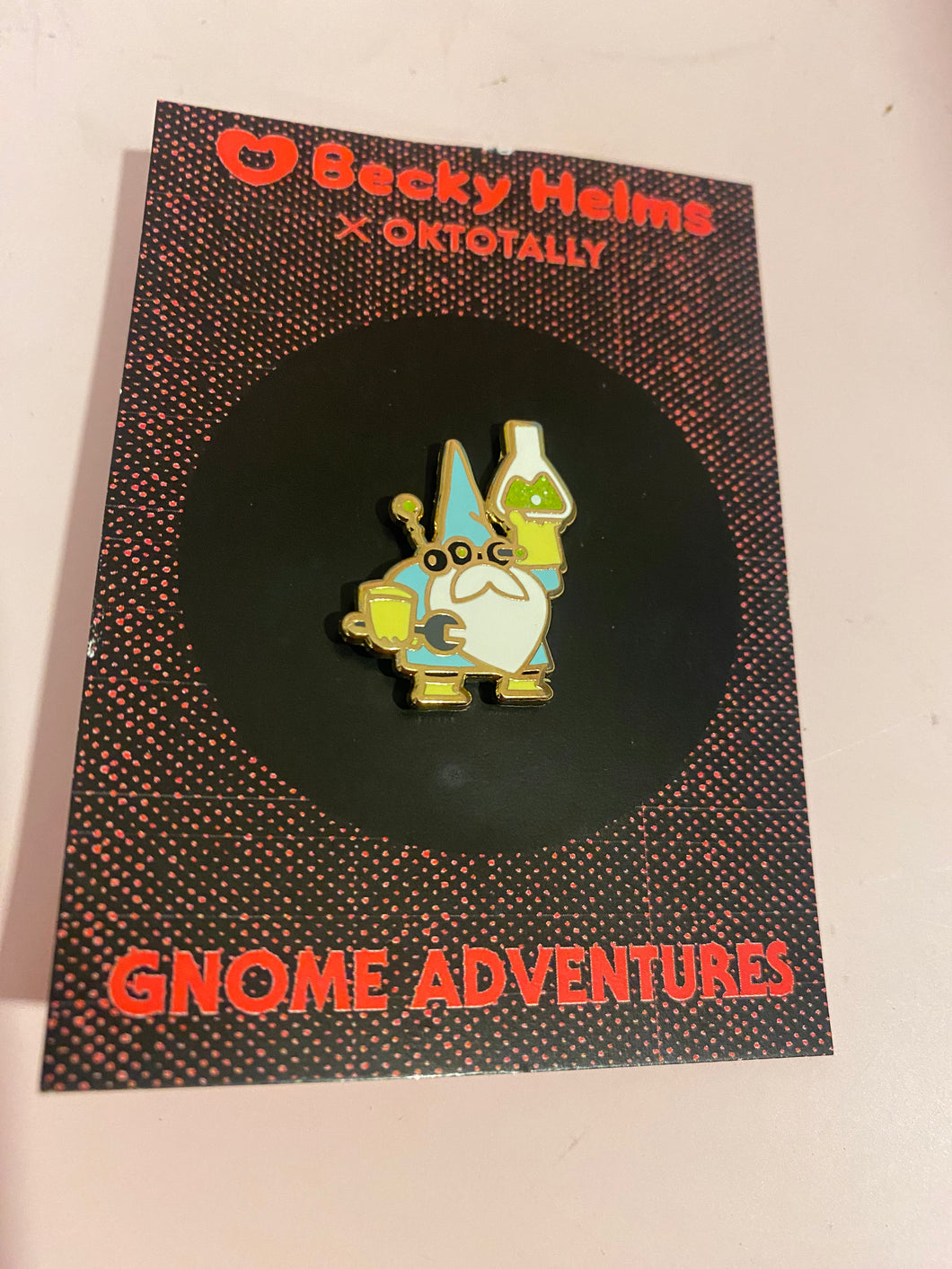TINKER GNOME ENAMEL PIN