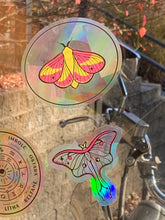 Load image into Gallery viewer, Beautiful Suncatcher Stickers: Ribcage, Moon, Beetle, Moth or Stim
