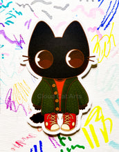 Load image into Gallery viewer, Milo - Black Cat - Vinyl Sticker
