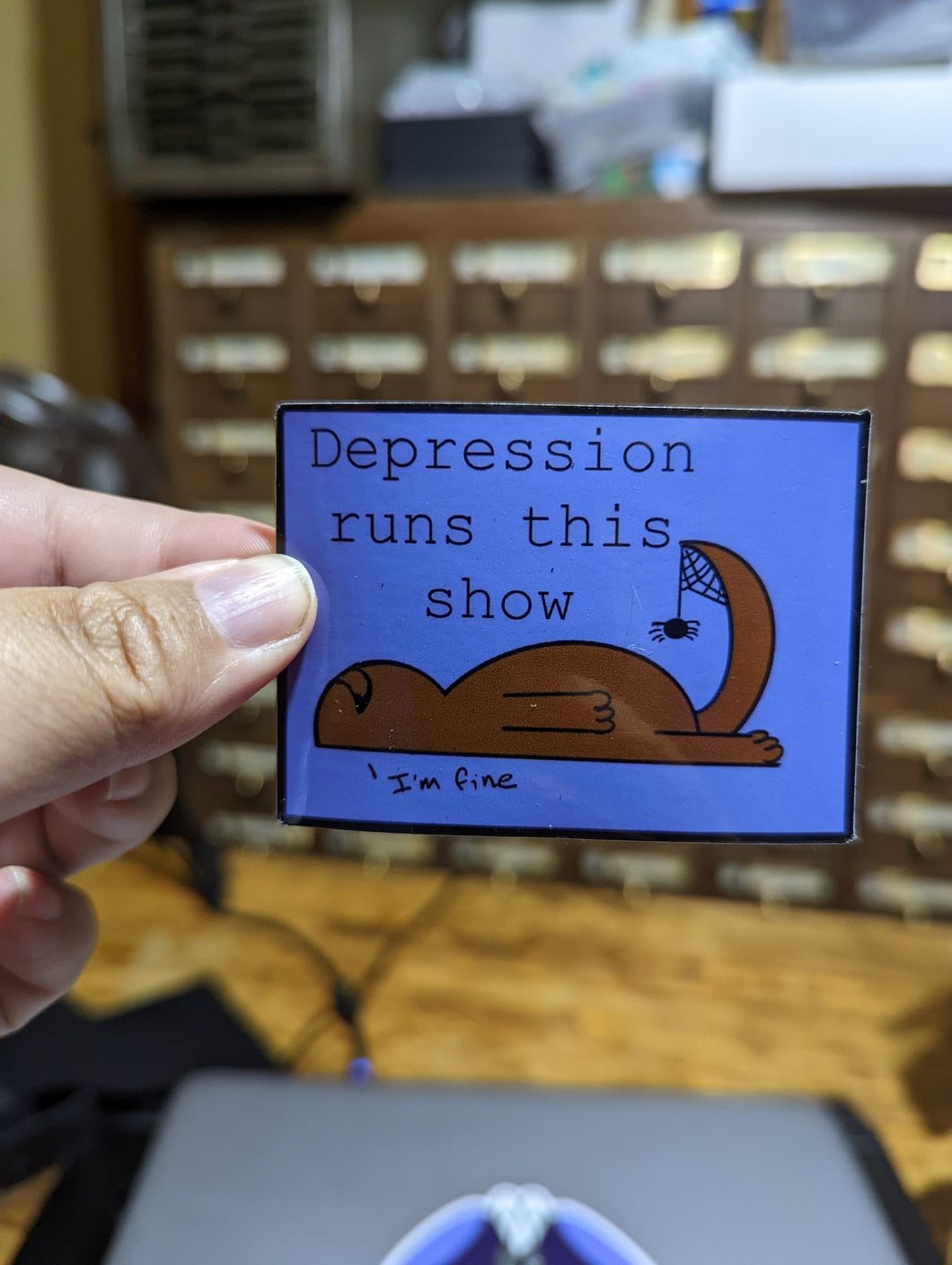 Depression Runs This Show Sticker