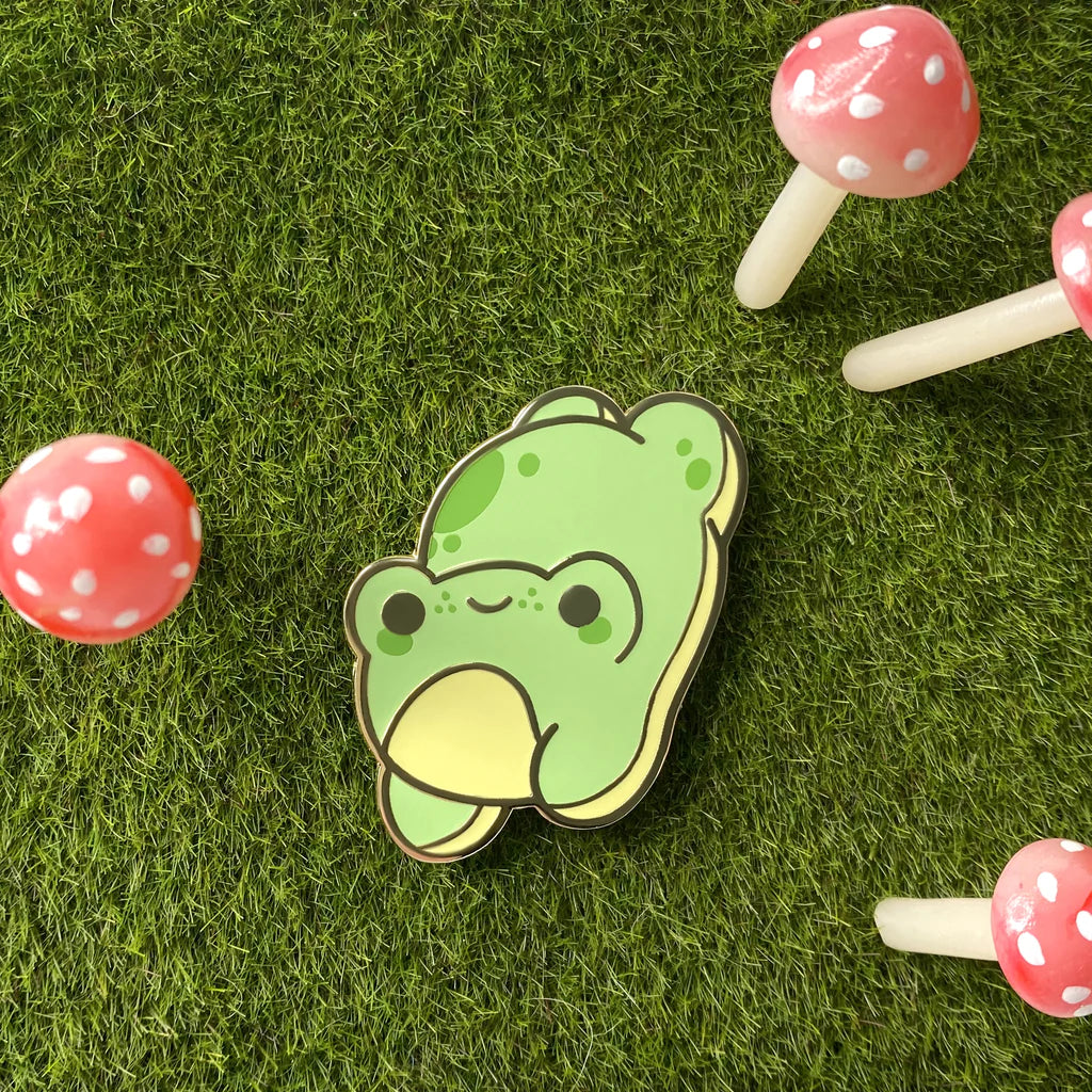 Leap Frog Nugget Enamel Pin