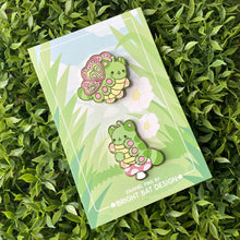 Load image into Gallery viewer, Caterpillar &amp; Catterfly Enamel Pin Set

