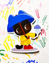 Load image into Gallery viewer, Rainy Day Milo - Black Cat Umbrella - Vinyl Sticker
