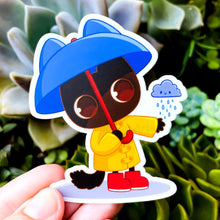 Load image into Gallery viewer, Rainy Day Milo - Black Cat Umbrella - Vinyl Sticker
