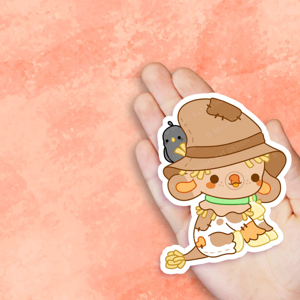 Patch the Scarecrow Cow Vinyl Sticker