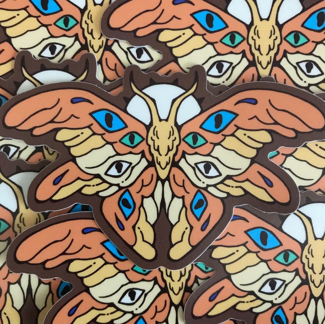 Genderfaun Moth Angel Sticker