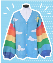Load image into Gallery viewer, Unisex Oversized Flower Or Rainbow Cardigan
