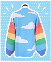 Load image into Gallery viewer, Unisex Oversized Flower Or Rainbow Cardigan
