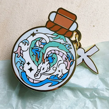 Load image into Gallery viewer, River Dragon Guardian Enamel Pin
