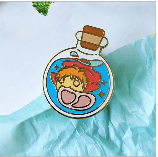 Hungry Fish Girl Spirit Enamel Pin