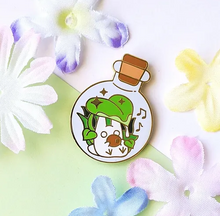 Load image into Gallery viewer, Bottled Chibi Totoro Forest Musical Spirit Enamel Pin
