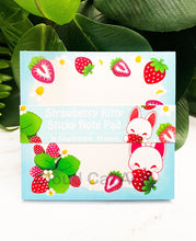 Load image into Gallery viewer, Strawberry Kitty - Sticky Notes
