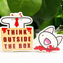 Load image into Gallery viewer, Think Outside The Box - Funny Office Humor - Vinyl Sticker
