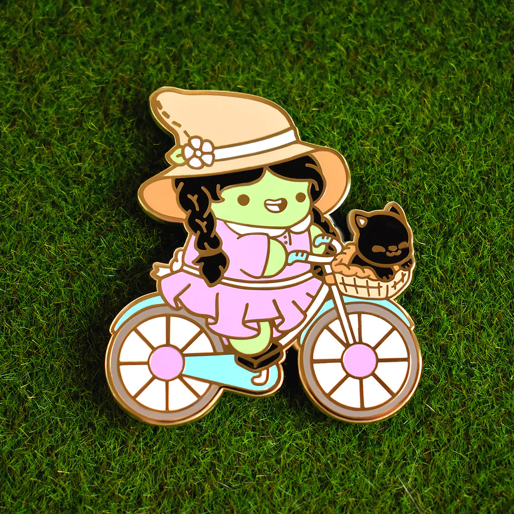 Biking Witch Enamel Pin
