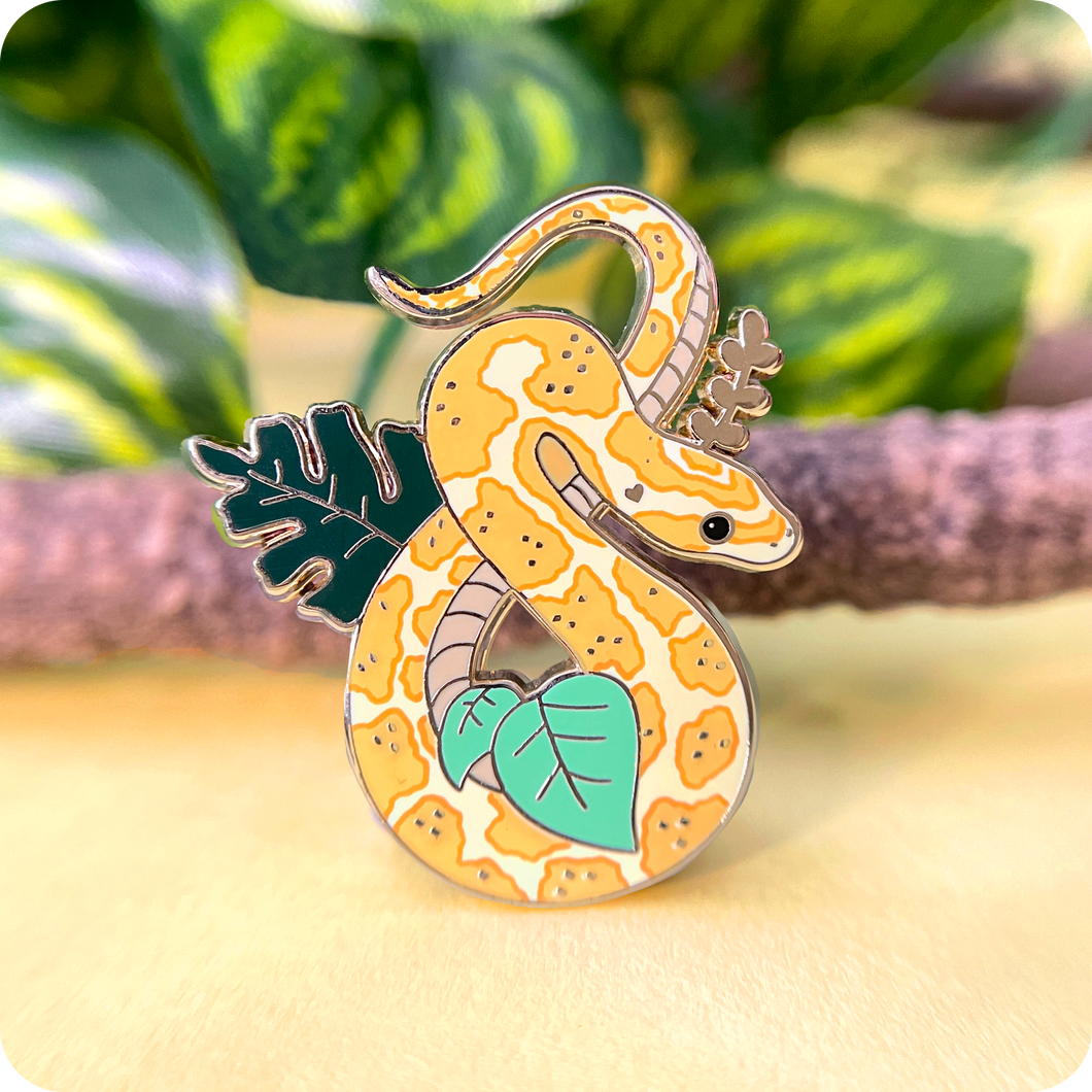 Yellow Corn Snake Enamel Pin