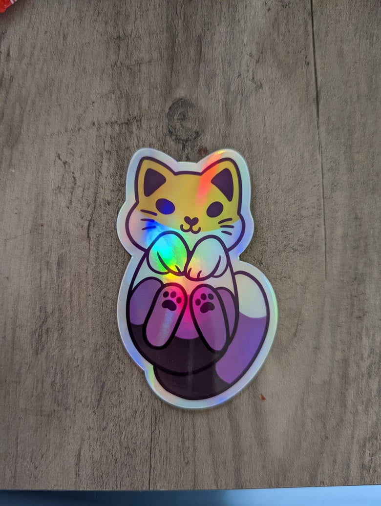 nyanbinary cat sticker