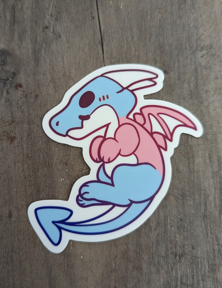Trans dragon sticker