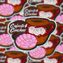 Load image into Gallery viewer, Cafecito &amp; Conchas 3&quot; Sticker
