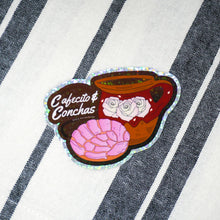 Load image into Gallery viewer, Cafecito &amp; Conchas 3&quot; Sticker
