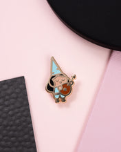 Load image into Gallery viewer, Gnome Bard Enamel Pin

