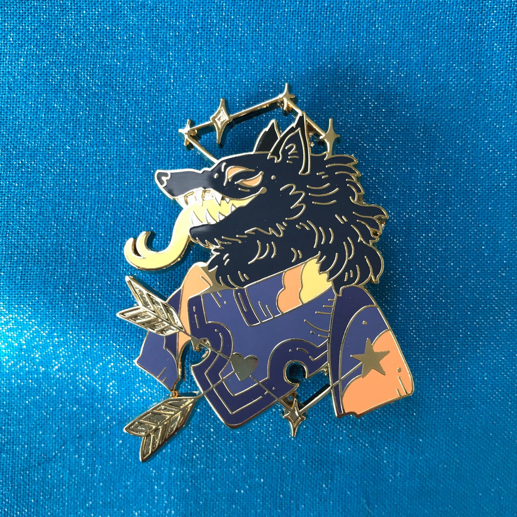 Wolf Knight Pins in White or Blue