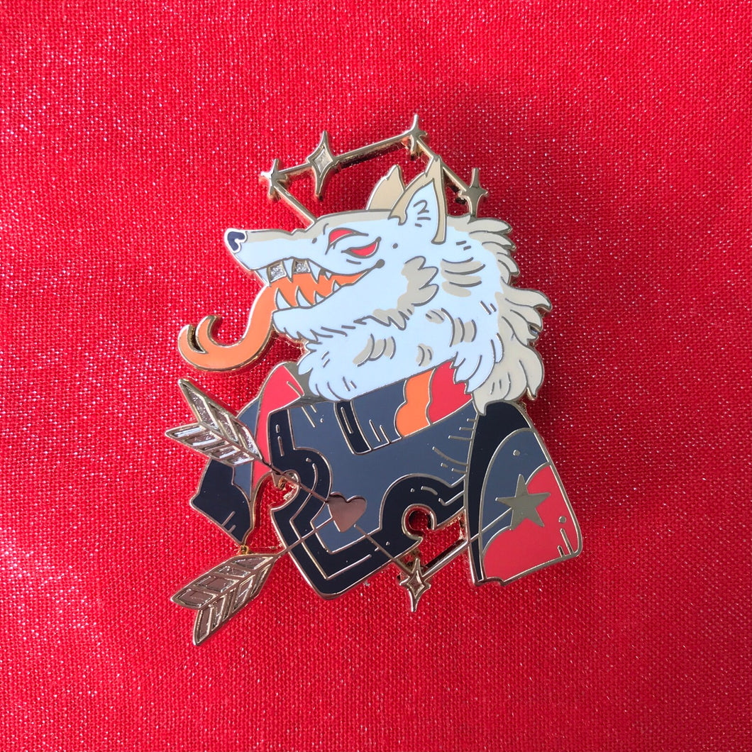 Wolf Knight Pins in White or Blue