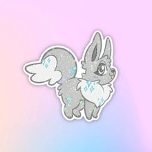 Load image into Gallery viewer, Shiny Woodland Pocket Gremlin or Regular Holo Sparkle Sticker - Cute Sticker - Laptop Decal
