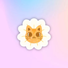 Load image into Gallery viewer, Floral Kitties Holo Sparkle Sticker - Cute Sticker - Laptop Decal
