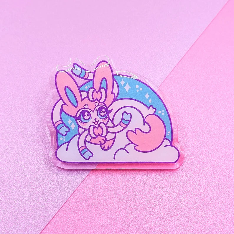 Cloudy Fairy Acrylic Pin - Epoxy Acrylic Pin – BizBaz Club
