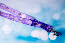 Load image into Gallery viewer, DND Lanyard with Lobster Clasp Mage Warrior Rogue D20 Dungeons and Dragons Dice Tome Daggers
