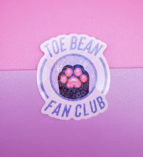 Load image into Gallery viewer, Toe Bean Fan Club Logo Sticker - Cute Vinyl Sticker - Laptop Decal in Pink or Blue
