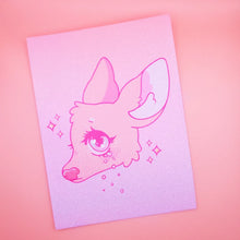Load image into Gallery viewer, Crybaby Fawn 5x7&quot; Glitter Textured Art Print
