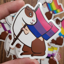 Load image into Gallery viewer, Pride Guinea Pig Pride Flag - 3&quot; Waterproof Vinyl Sticker
