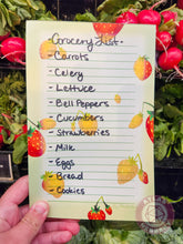Load image into Gallery viewer, Large Strawberry Notepad - 8.5in x 5.5in Non-Sticky Tear-Away Memo Notepad 50 Pages - Grocery, Shopping, To-Do List
