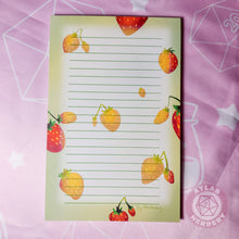 Load image into Gallery viewer, Large Strawberry Notepad - 8.5in x 5.5in Non-Sticky Tear-Away Memo Notepad 50 Pages - Grocery, Shopping, To-Do List
