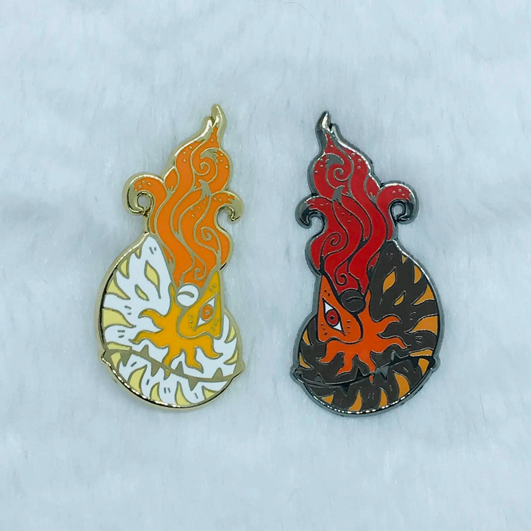 Sacred Heart Nautilus Pins in Black, White, or Gold
