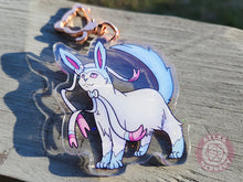 Load image into Gallery viewer, Fairy, Psychic + Midnight Evolution Kitties Acrylic Charm - 2.5&quot; Double Sided Holographic Acrylic Keychain
