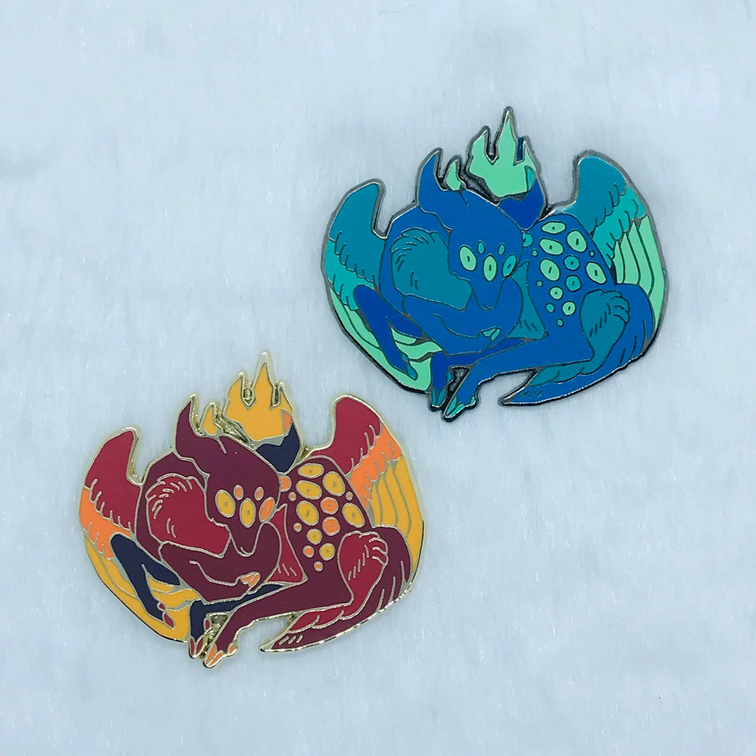 Furfur Pin in Blue or Red