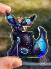 Load image into Gallery viewer, Fairy, Psychic + Midnight Evolution Kitties Acrylic Charm - 2.5&quot; Double Sided Holographic Acrylic Keychain
