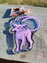 Load image into Gallery viewer, Fairy, Psychic + Midnight Evolution Kitties Acrylic Charm - 2.5&quot; Double Sided Holographic Acrylic Keychain
