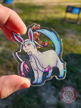 Load image into Gallery viewer, Fairy, Psychic + Midnight Evolution Kitties Acrylic Charm - 2.5&quot; Double Sided Holographic Acrylic Keychain
