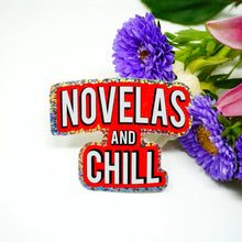 Load image into Gallery viewer, Novelas and Chill 3&quot; Sticker
