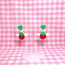 Load image into Gallery viewer, Happy Berry Acrylic Earrings (Pink or Red)
