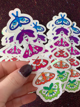 Load image into Gallery viewer, Beautiful Suncatcher Stickers: Ribcage, Moon, Beetle, Moth or Stim
