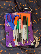 Load image into Gallery viewer, Moth Med Bags! Pencils Pouches! Available in Purple, Green, or Blue!
