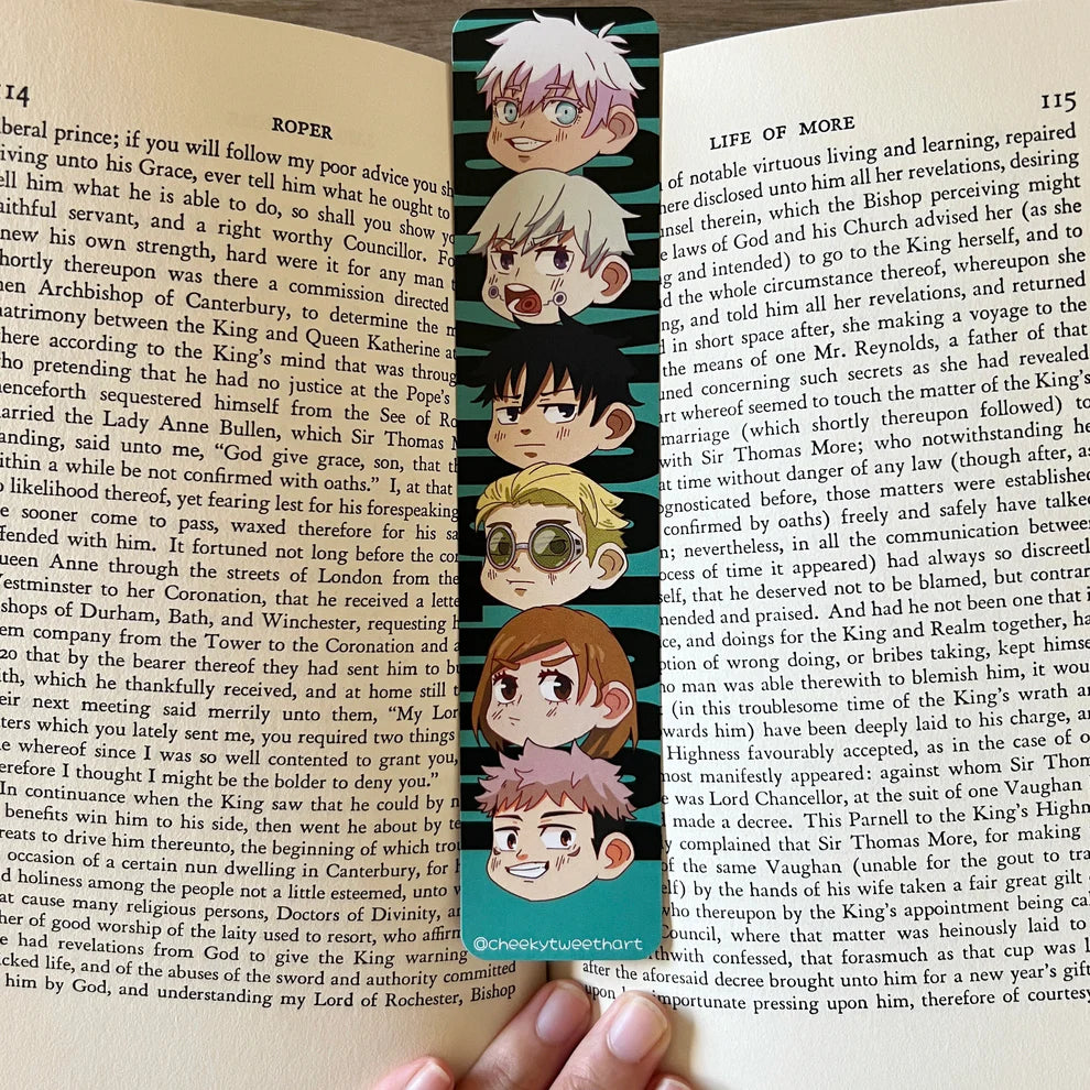 JJK Anime Chibi Bookmark - Gojo, Inumaki, Megumi, Nanami, Nobara, Yuji #B010