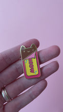 Load and play video in Gallery viewer, Cat Chocolate Bar Enamel Pin
