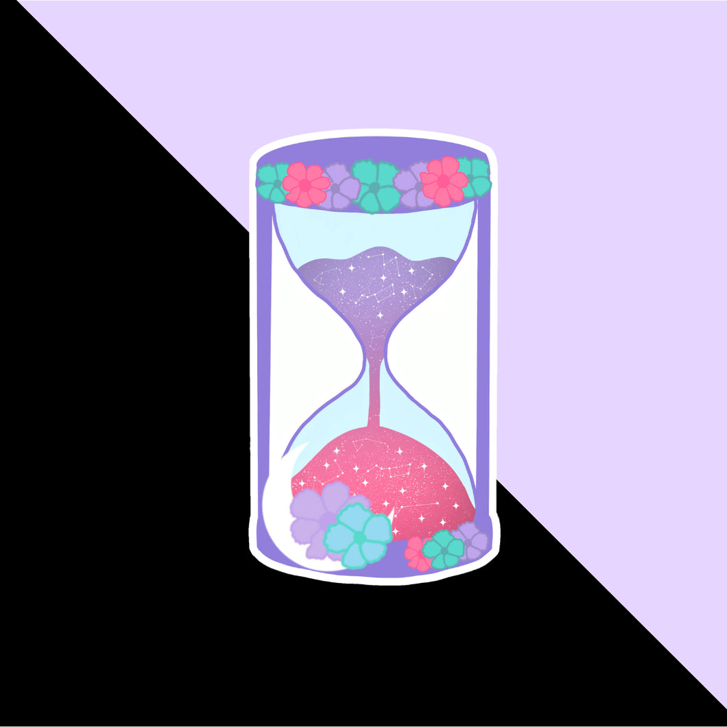 Floral Hourglass Sticker