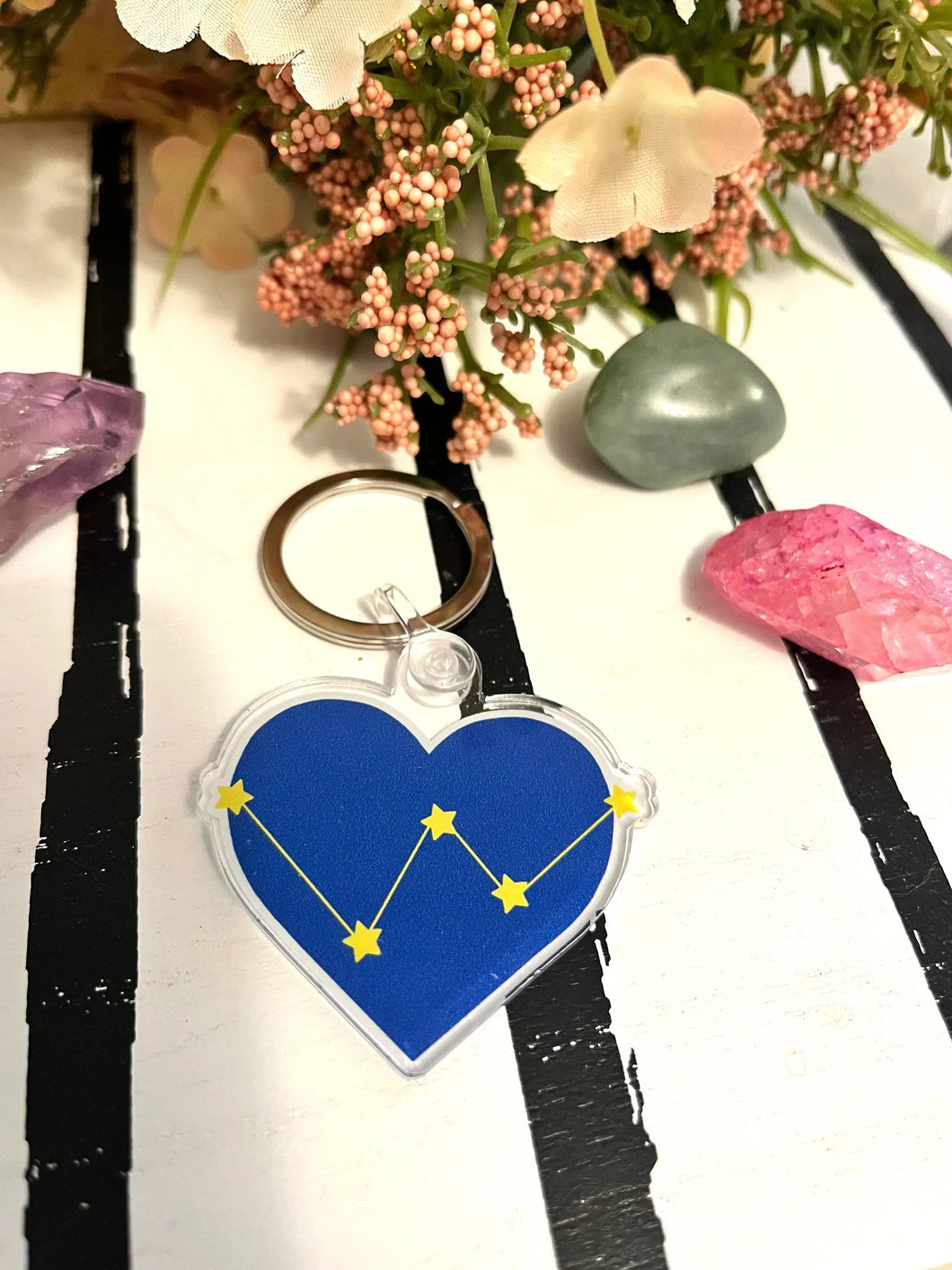 Cassiopeia Heart Keychain